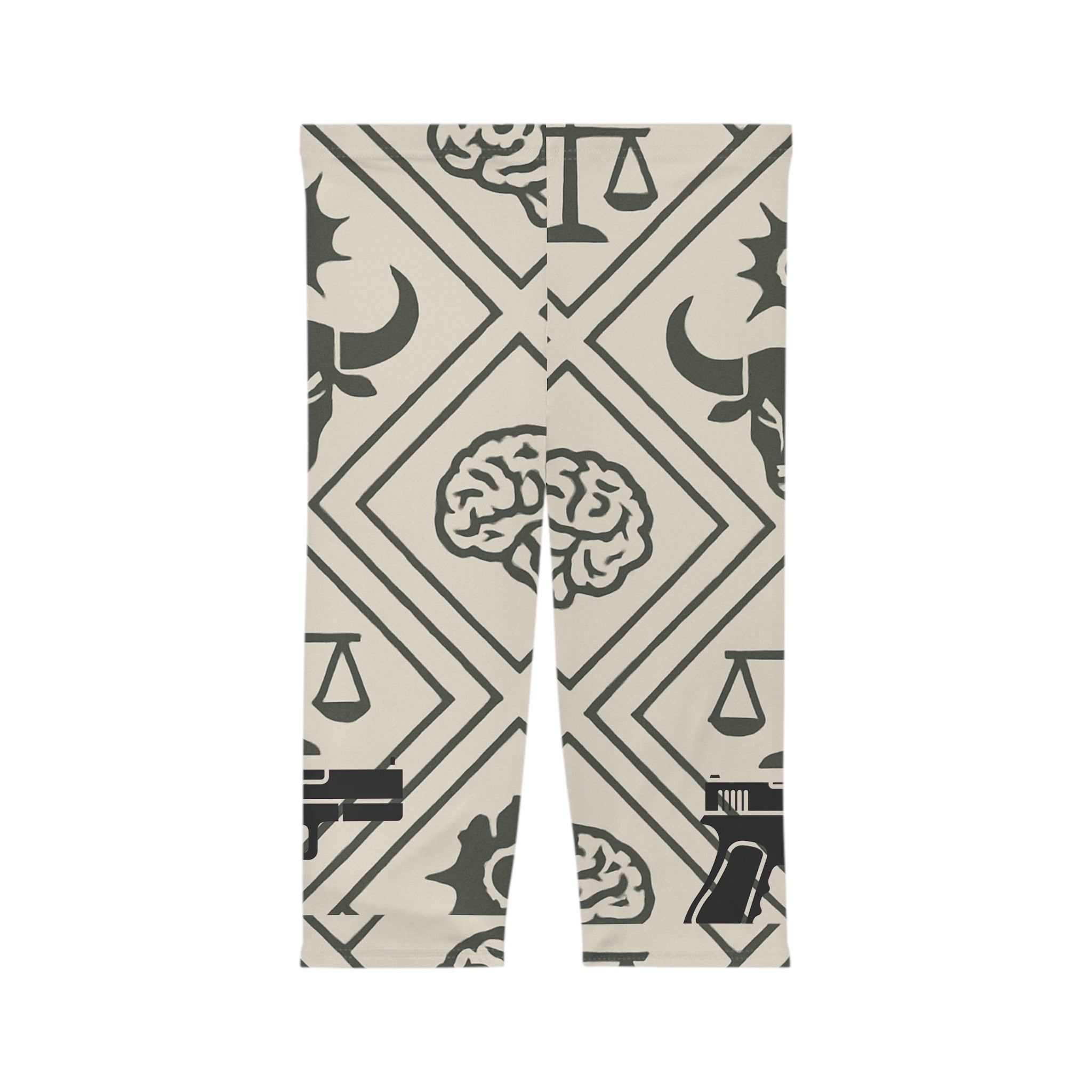 No Bull Capri Leggings — Justice & Freedom Pattern | Activist Activewear | Mens Rea