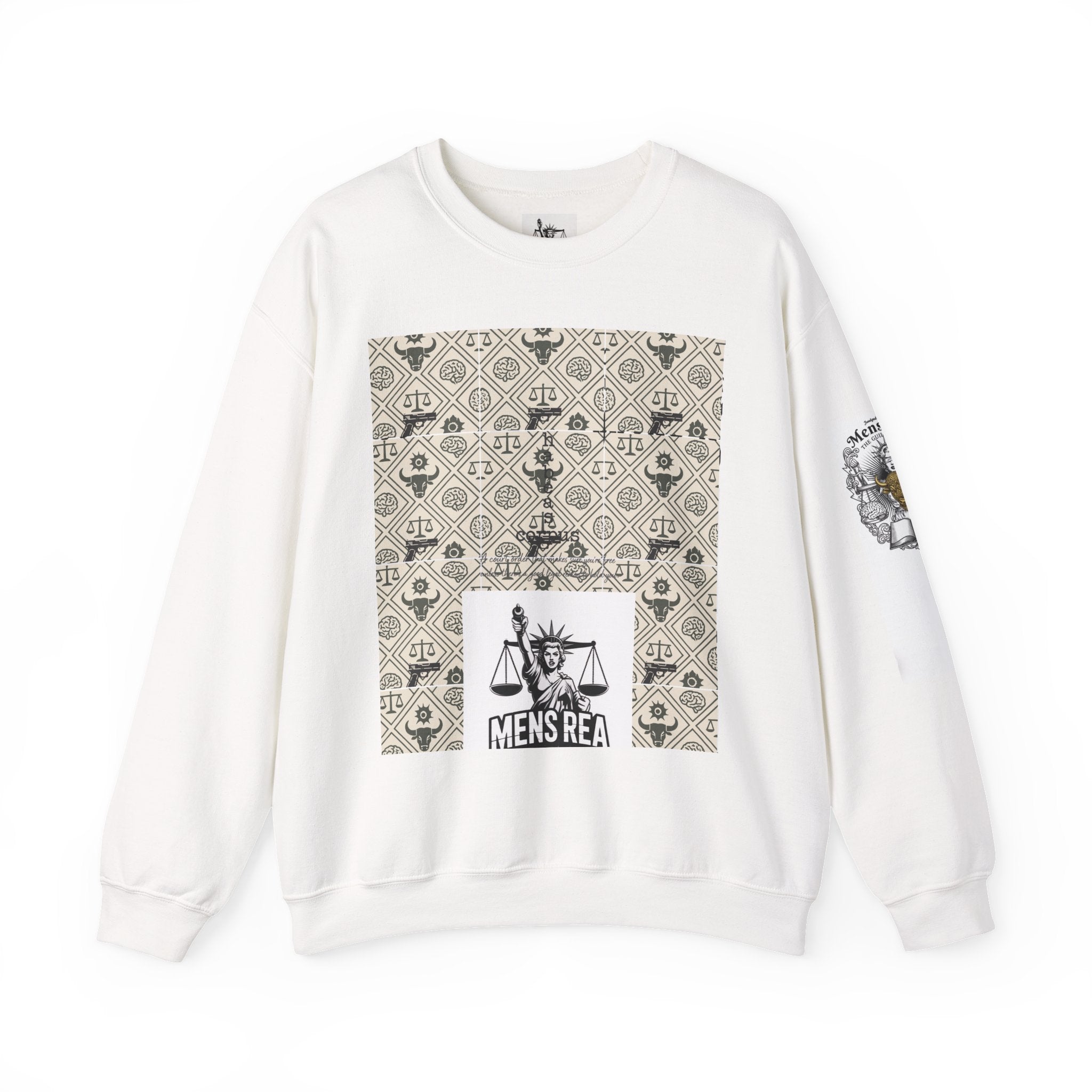 Mens Rea Apparel Crewneck Sweatshirt — 'Guilty Mind, Illicit Soul' Vintage Graphic