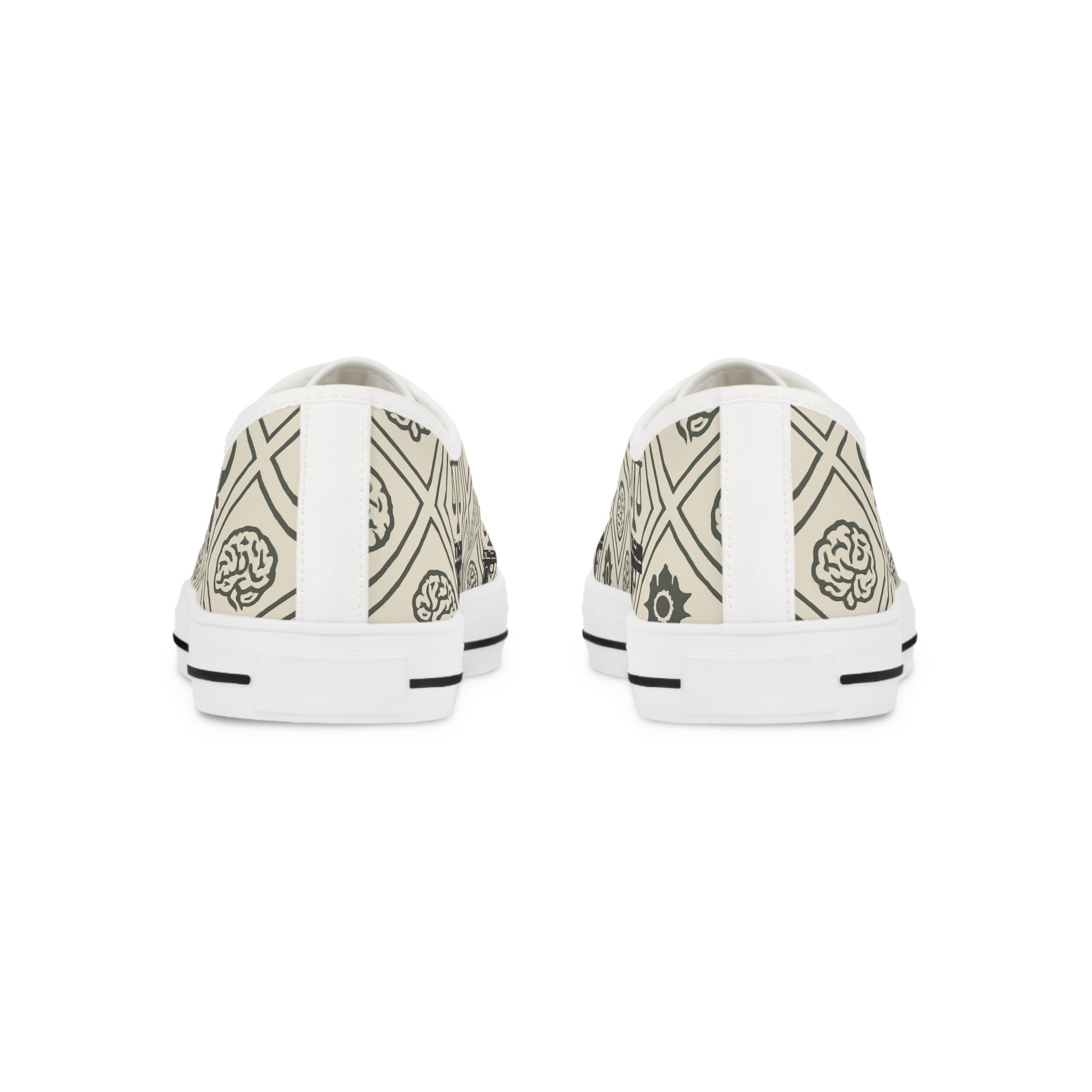 No Bull Pattern Low Top Sneakers