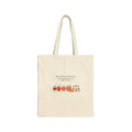Justice Snacks on Coffee Illustration Tote Bag — Funny Office Humor Canvas Tote | Mens Rea