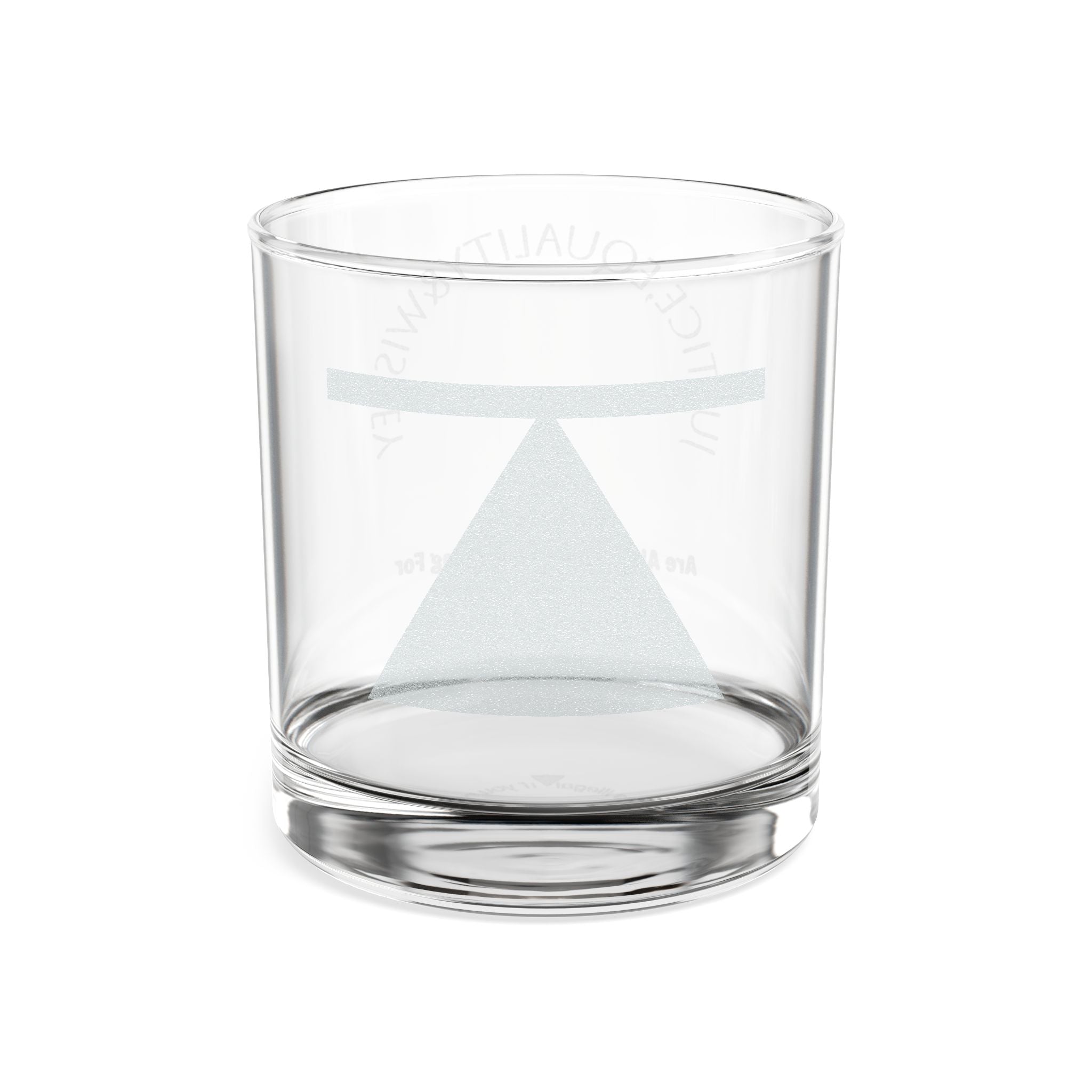 Engraved ‘Justice to the Whiskey Glass’ 10.5oz — Minimal Triangle Design, Lawyer Gift, Bar Gift