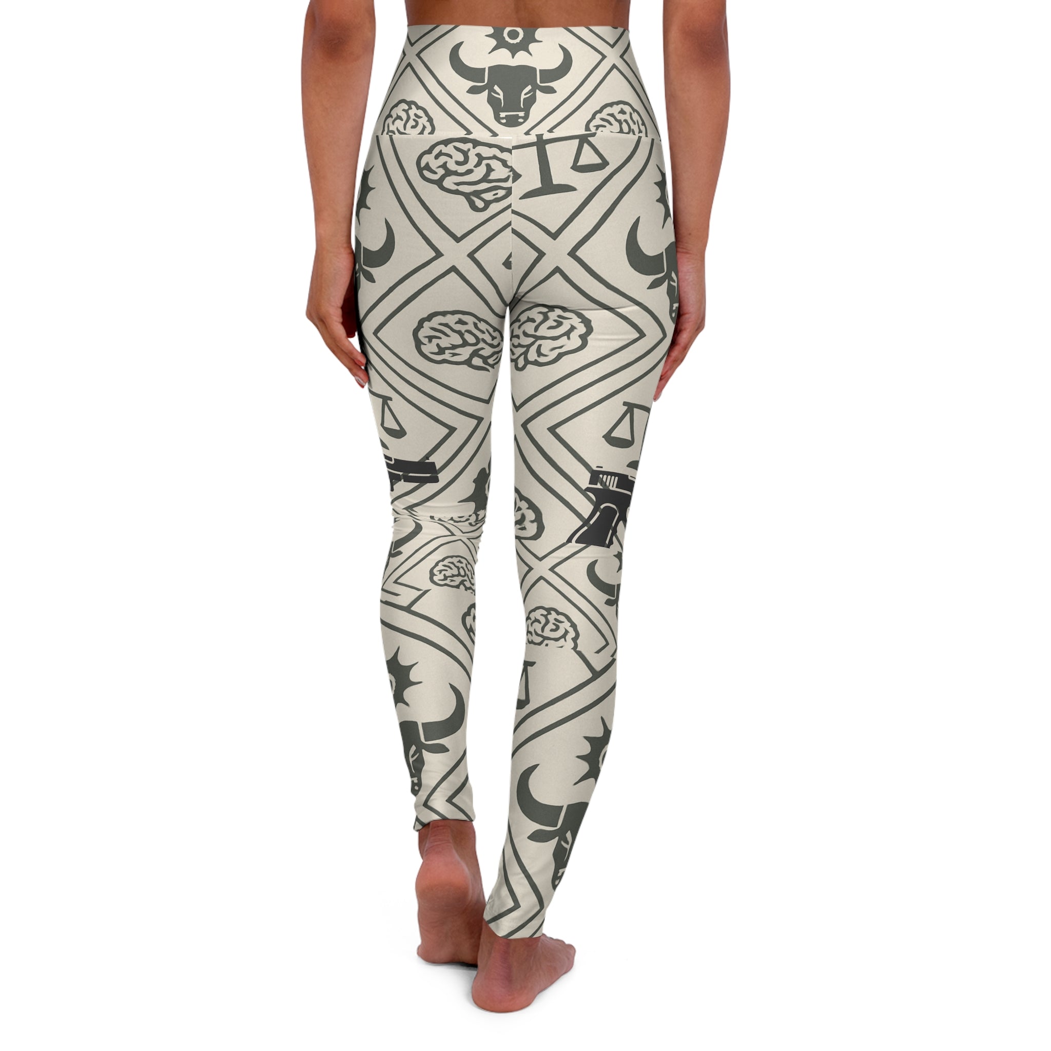 Justice for ALLEGED - High-Waist Leggings — Neutral Graphic All-Over-Print Yoga Tights