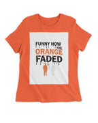 Orange Women's Fitted T-Shirt