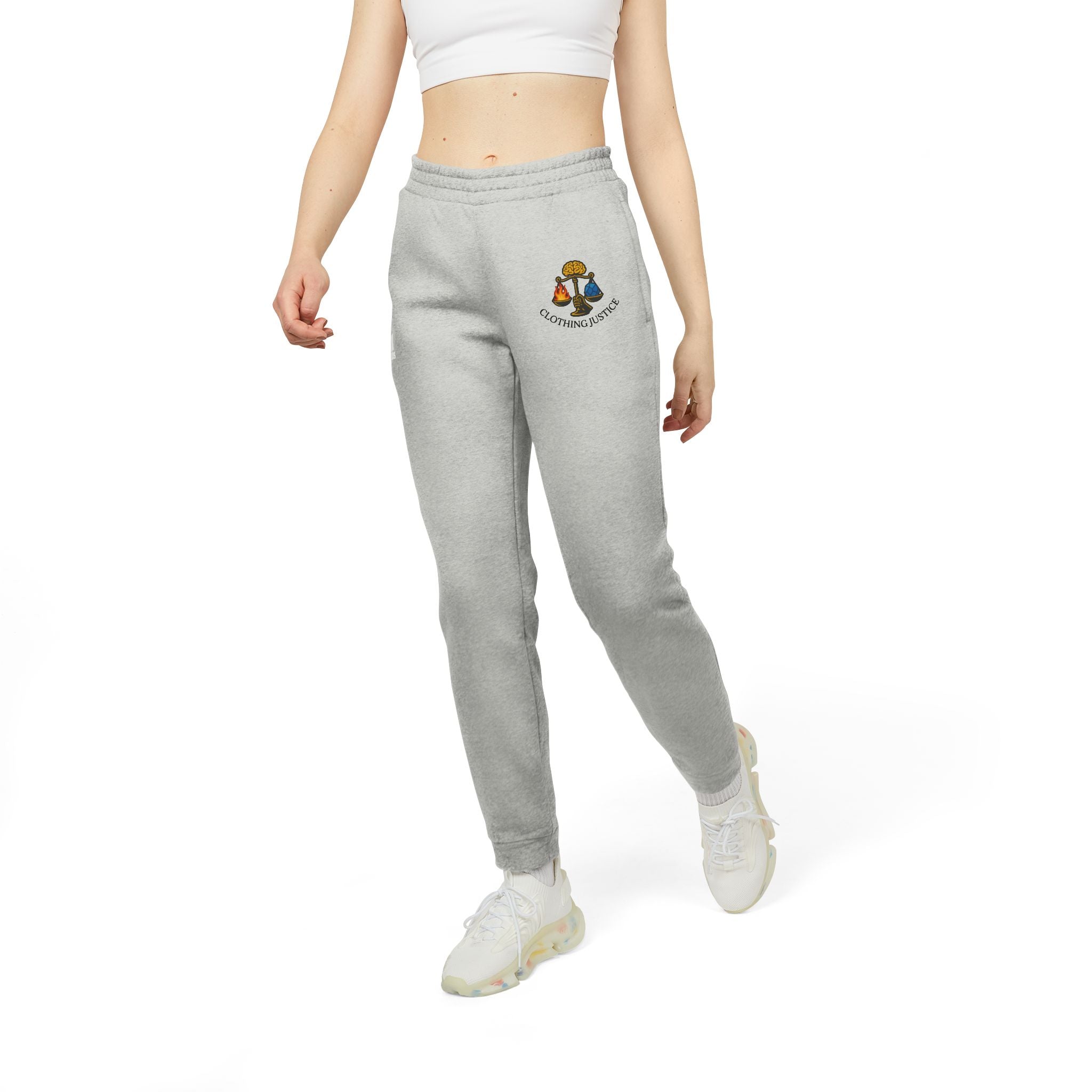 Scaling Fire n’ Ice FLEECE SWEATS— Casual Grey Sweats Embroidered Logo