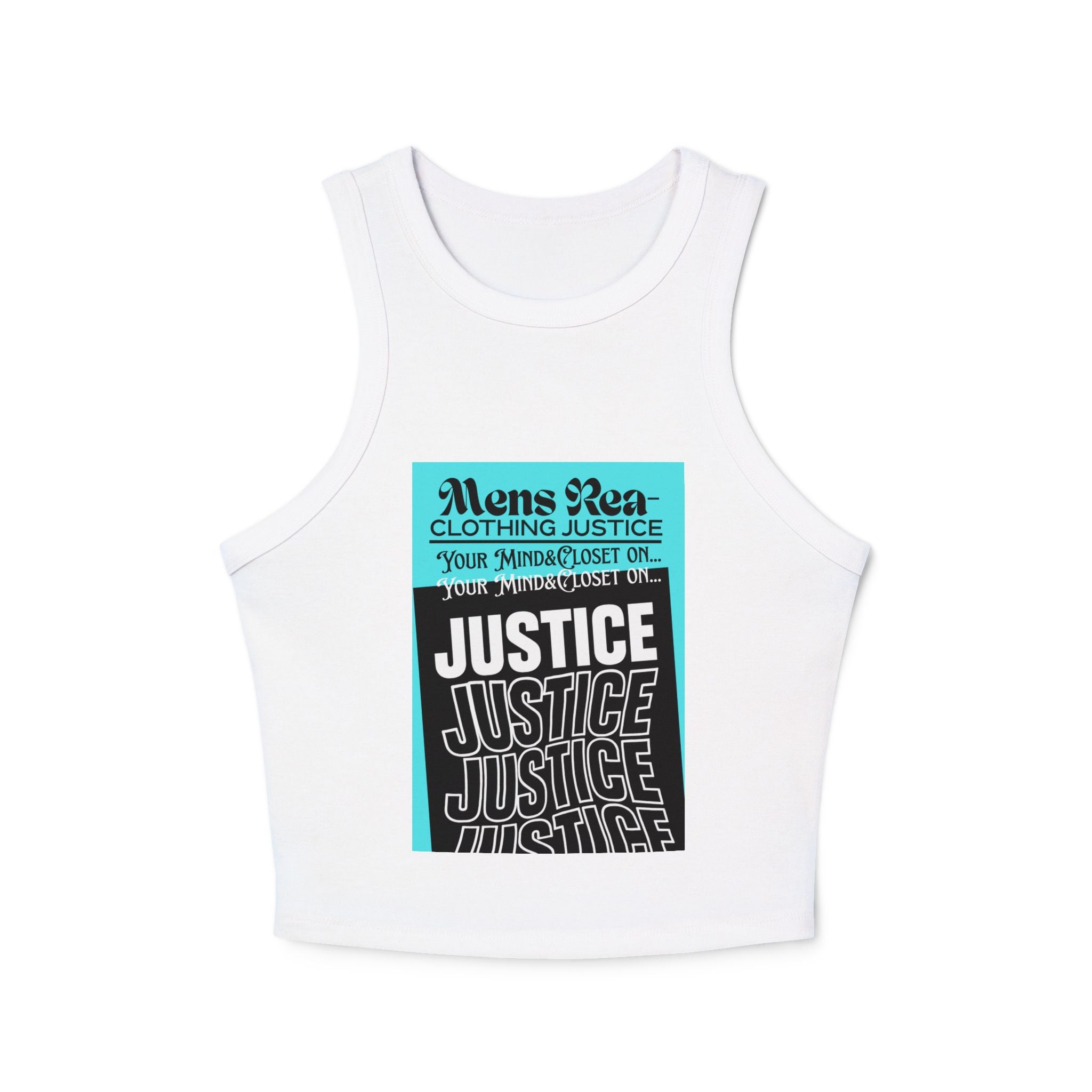 Justice to the Racer Tank-Double sided Women’s tank top