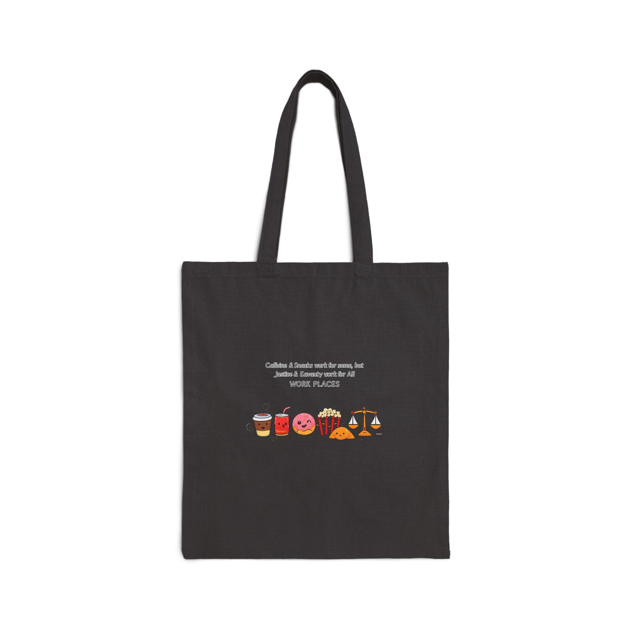 JUSTICE SNACKS ON coffee Illustration Tote | office humor