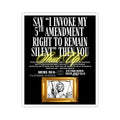 5th Amendment 'Right to Remain Silent' Kiss-Cut Sticker — Legal Rights Laptop Decal
