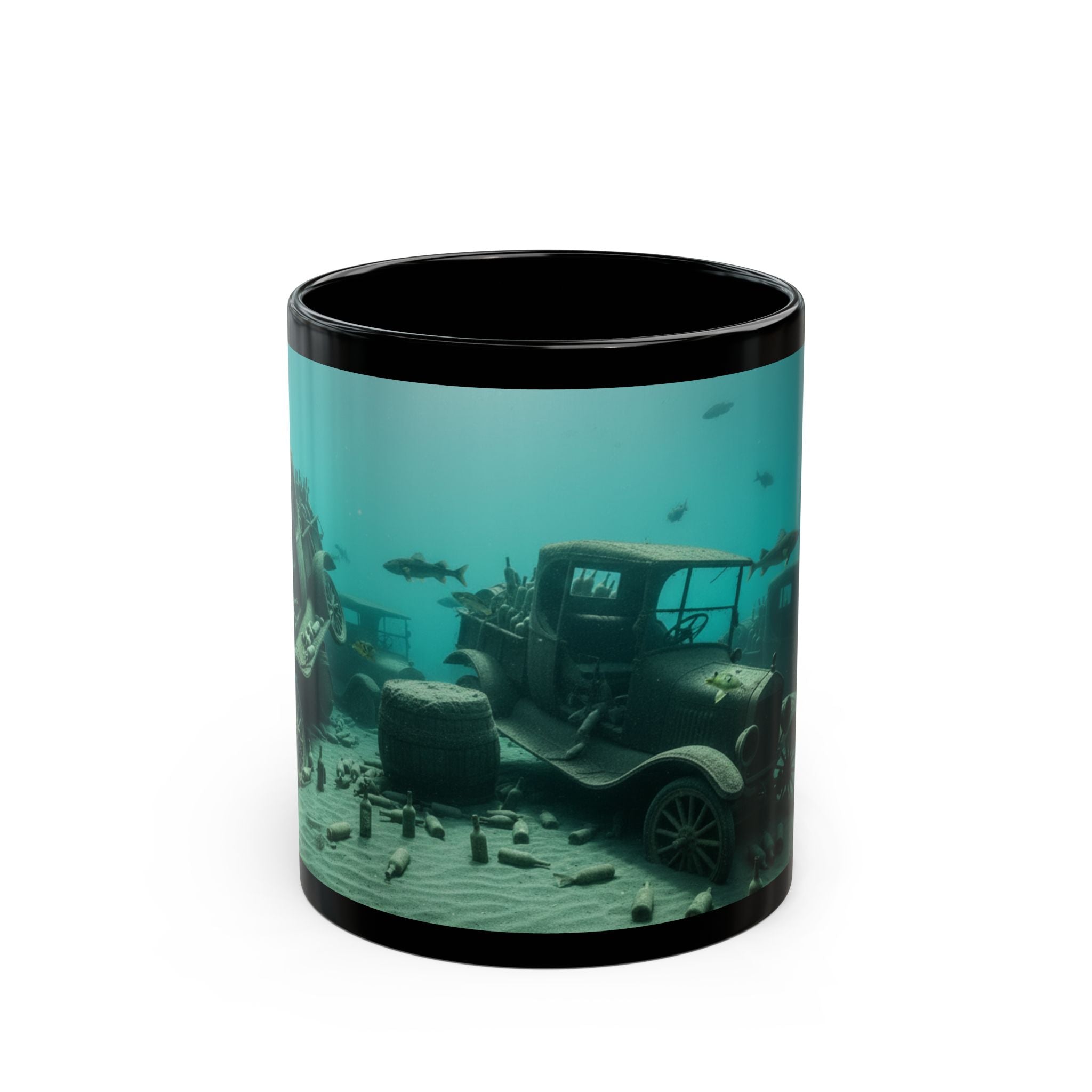 History Remembered Black Mug — "Remember History or Repeat It" Inspirational Coffee Cup