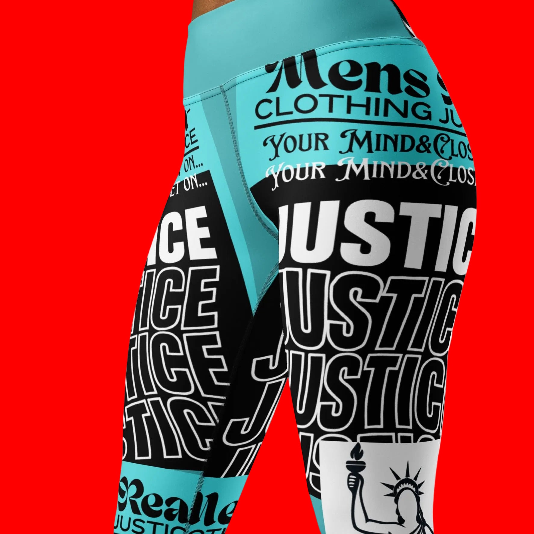 Product mockup “Justice to the yoga pants”
