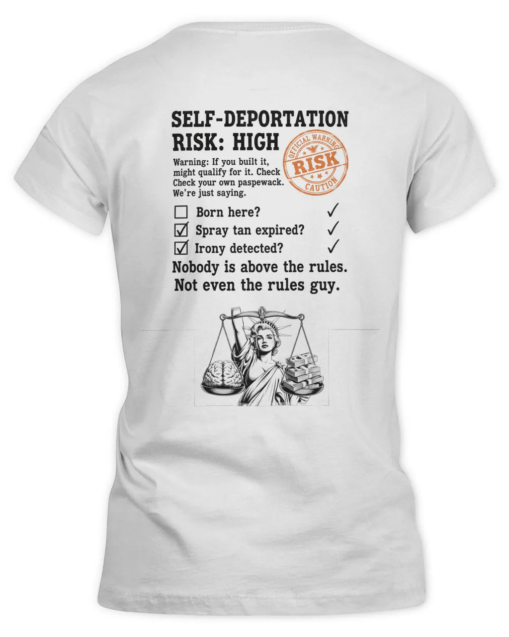 Orange Women's Fitted T-Shirt