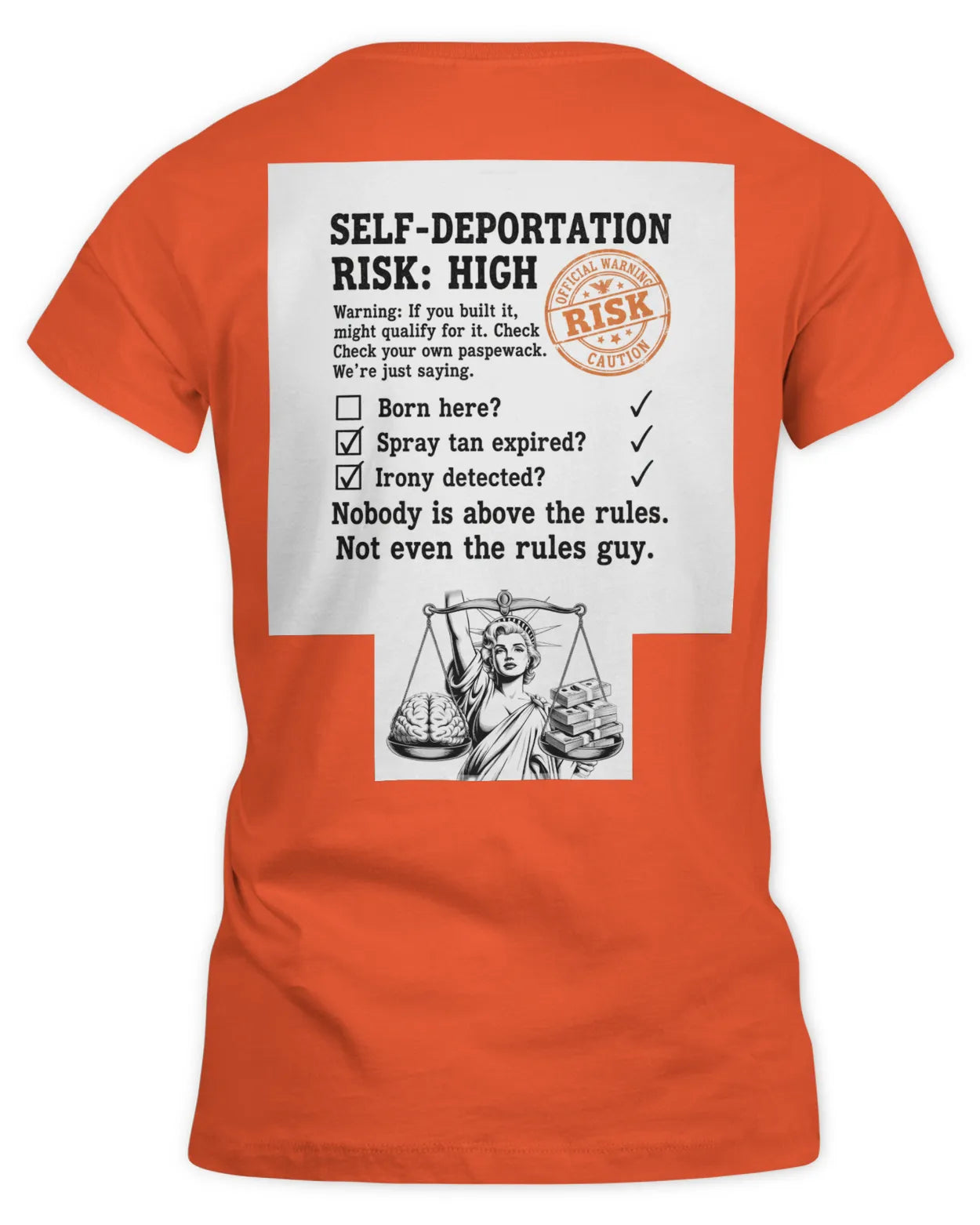 Orange Women's Fitted T-Shirt